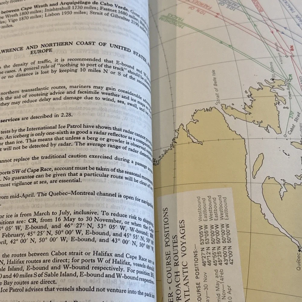 Ocean Passages for the World 1973 Third Edition with 7 Maps